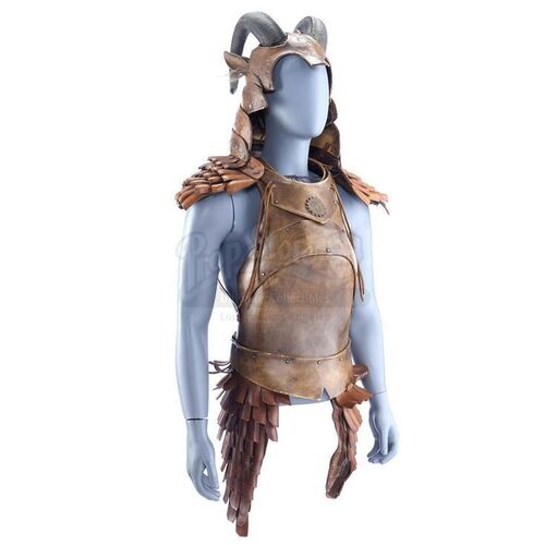Lot # 568: THE CHRONICLES OF NARNIA: THE LION WITCH AND THE WARDROBE (2005) - Satyr Head Armor with Horns