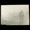 Lot # 584: CONAN THE BARBARIAN (1982) - Hand-Drawn Ron Cobb Shadizar Skyline Concept Sketch