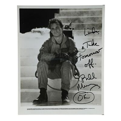 Lot # 691: GHOSTBUSTERS (1984) - Bill Murray-Signed Photo with Additional Stills Featuring Printed Cast Signatures