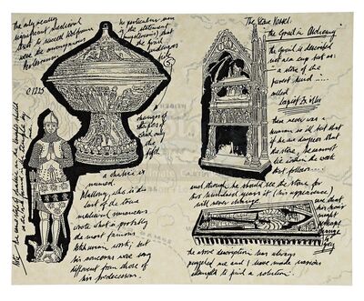 Lot # 779: INDIANA JONES & THE LAST CRUSADE (1989) - Production-Made "Knight's Catacombs" Grail Diary Page