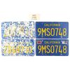 Lot # 793: JAMES BOND: A VIEW TO A KILL (1985) - Stacey Sutton's (Tanya Roberts) Jeep License Plates and Background Vehicle Plates