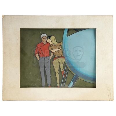 Lot # 801: JONNY QUEST (T.V. SERIES, 1964 - 1965) - Hand-Painted Race Bannon (Mike Road) Animation Cel