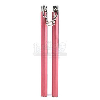 Lot # 814: KICK ASS 2 (2013) - Hit Girl's (Chloe Grace Moretz) Nunchaku