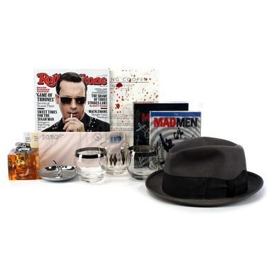 Lot # 853: MAD MEN (T.V. SERIES, 2007 - 2015) - Don Draper's (Jon Hamm) Office Items and Autographed Disc Sets