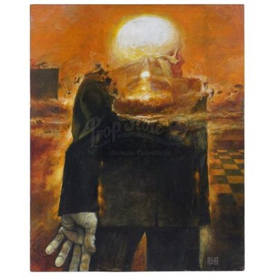 Lot # 1001: RON COBB ARTWORK - Ron Cobb Hand-Painted Art (Skeleton)