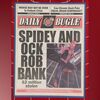 Lot # 1043: SPIDER-MAN 2 (2004) - Framed "Spidey and Ock Rob Bank" Daily Bugle Newspaper Cover