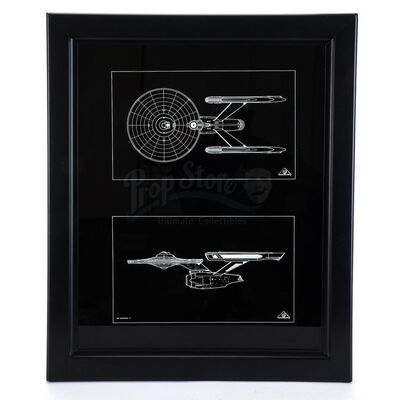 Lot # 1087: STAR TREK: THE MOTION PICTURE (1979) - Framed Enterprise Graphic Computer Panel