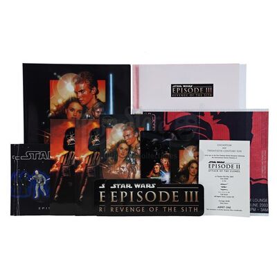 Lot # 1143: STAR WARS: PREQUEL TRILOGY - Crew Screening Tickets, Programs, and Wrap/Pre-production Party Invitations