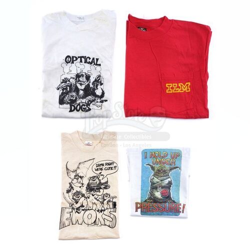 Lot # 1191: STAR WARS - EP VI - RETURN OF THE JEDI (1983) - Four Industrial Light & Magic (ILM) Crew Shirts