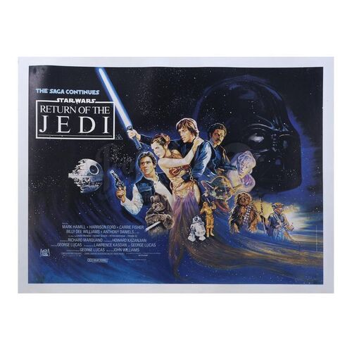 Lot # 1211: STAR WARS - EP VI - RETURN OF THE JEDI (1983) - Feref Associates "Ewok Style" Quad