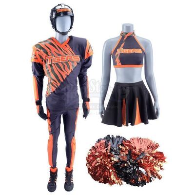 Lot # 1246: STARSHIP TROOPERS (1997) - Tigers Jump Ball Uniform and Cheerleader Costume