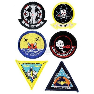 Lot # 1298: TOP GUN (1986) - Flight Suit Patch Set