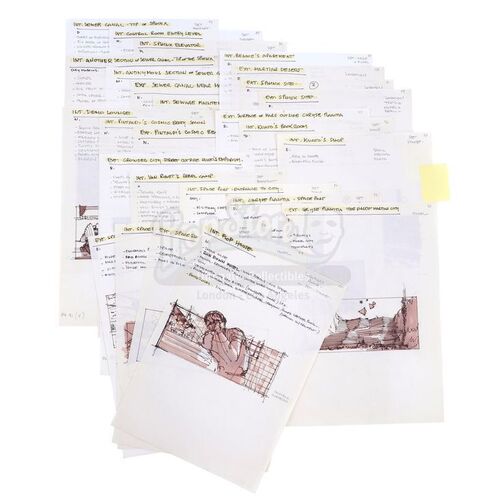 Lot # 1301: TOTAL RECALL (1990) - Hand-Drawn Storyboards