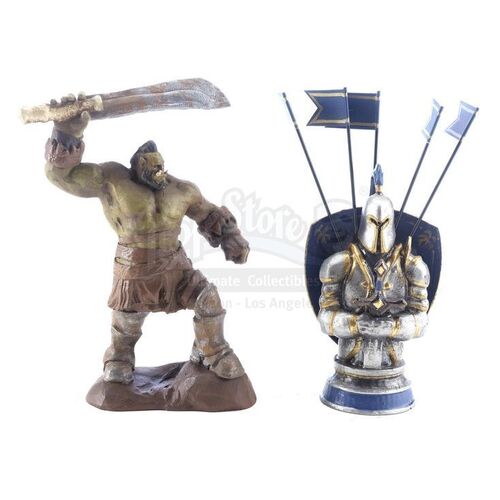 Lot # 1339: WARCRAFT (2016) - War Room Orc and Alliance Map Markers