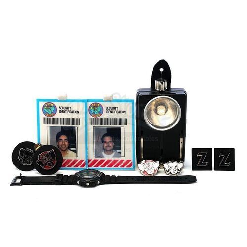 Lot # 1360: TOYS (1992) - Captain Patrick Zevo's (LL Cool J) Security Accessories with Additional Zevo Badges
