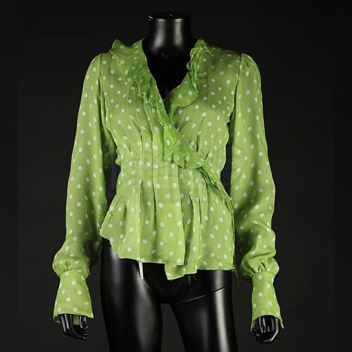 Lucy Westenra (Katie McGrath) Green Polka Dot Blouse & Shoes