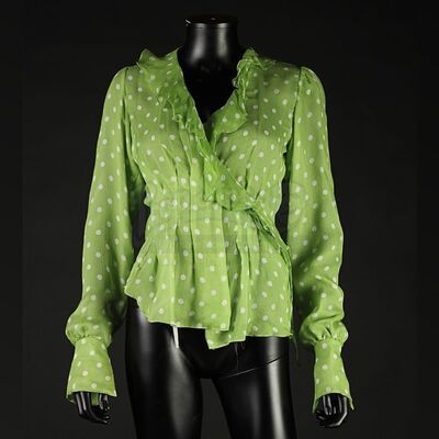 Lucy Westenra (Katie McGrath) Green Polka Dot Blouse & Shoes