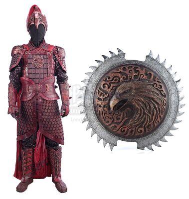 Lot # 39: Red Eagle Corps Lieutenant Armor with Shield and Sword