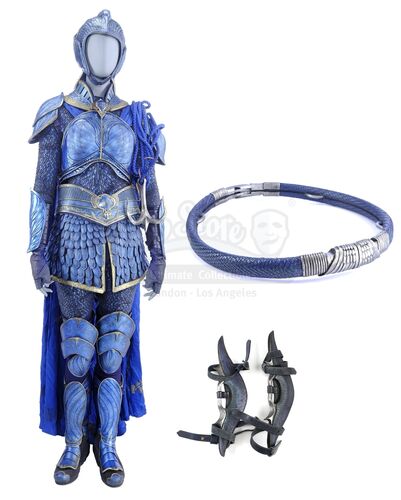 Lot # 129: Blue Crane Corps Captain Gold Detailed Armor