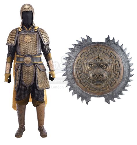 Lot # 179: Gold Tiger Corps Soldier Armor with Shield
