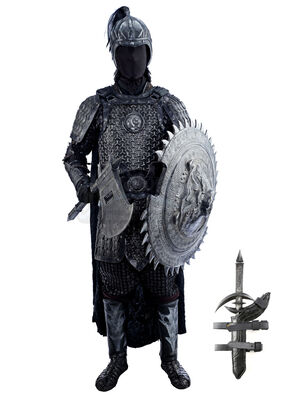 Lot # 218: Black Bear Corps Soldier Armor with Weapons