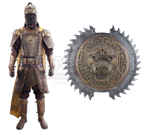 Lot # 257: Gold Tiger Lieutenant Armor with Shield