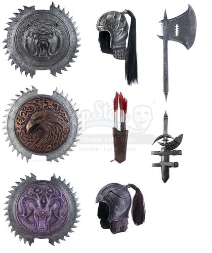 Lot # 295: Nameless Order Army Weapons and Helmets