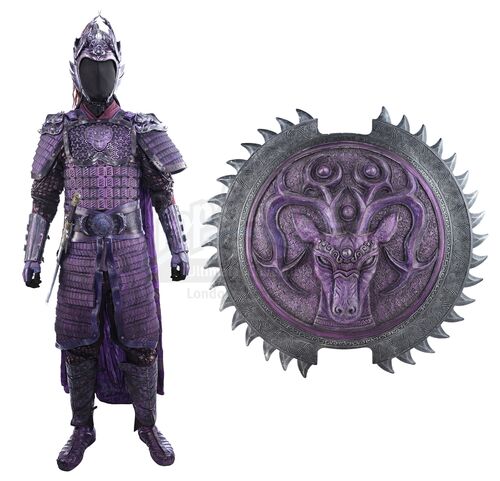 Lot # 309: Purple Deer Corps Lieutenant Armor with Shield and Sword