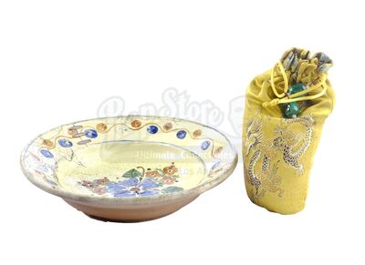 Lot # 314: William's (Matt Damon) Black Powder Gift and Ballard's Black Powder Dish