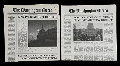 Lot # 4: The Gifted - Set of Two Washington Metro Newspapers
