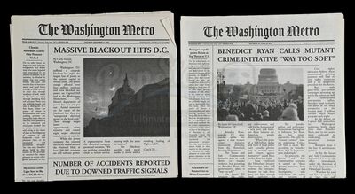 Lot # 4: The Gifted - Set of Two Washington Metro Newspapers