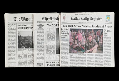 Lot # 44: The Gifted - Three Mutant Newspapers