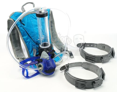 Lot # 53: The Gifted - Institute for Genetic Research Mutant Breathing Machine and Background Collars
