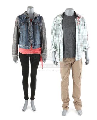 Lot # 70: The Gifted - Reed and Lauren Struckers' Bloodied Car Crash Costumes