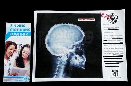 Lot # 78: The Gifted - Sentinel Services Mutant X-Ray and Warrant with X-Gene Pamphlet