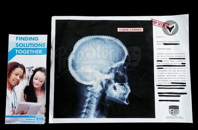 Lot # 78: The Gifted - Sentinel Services Mutant X-Ray and Warrant with X-Gene Pamphlet