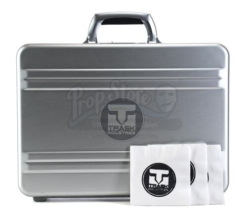 Lot # 103: The Gifted - Dr. Roderick Campbell's Trask Industries Briefcase with Trask Napkins