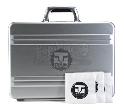 Lot # 103: The Gifted - Dr. Roderick Campbell's Trask Industries Briefcase with Trask Napkins