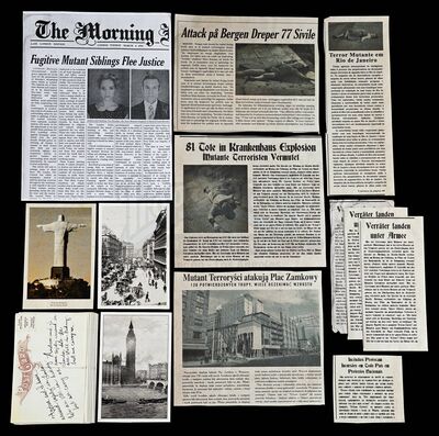 Lot # 105: The Gifted - Postcard and Newspapers
