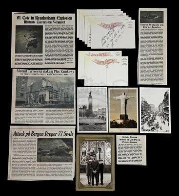 Lot # 123: The Gifted - Von Strucker's Postcards, Newspapers, and Photos