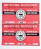 Lot # 183: The Gifted - Sentinel Services Patches and Warning Stickers - 2