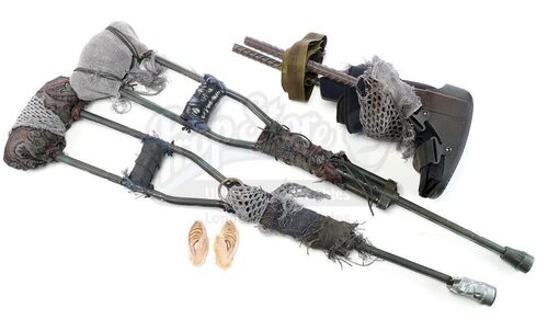 Lot # 219: The Gifted - Mara's Morlock Ears, Boot, and Crutches