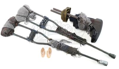Lot # 219: The Gifted - Mara's Morlock Ears, Boot, and Crutches