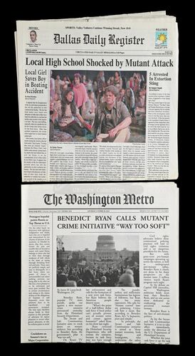 Lot # 227: The Gifted - Two Mutant Newspapers