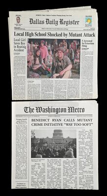 Lot # 227: The Gifted - Two Mutant Newspapers