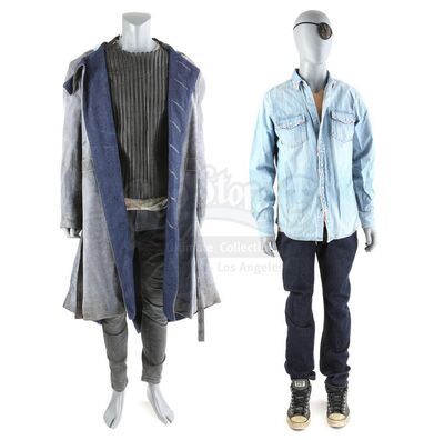 Lot # 230: The Gifted - Erg's Morlock Evacuation Costume and Flashback Costume with Eyepatch