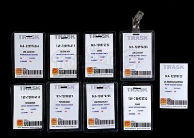 Lot # 231: The Gifted - Collection of Trask Industries IDs