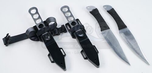 Lot # 241: The Gifted - Polaris' Knives with Two Holsters