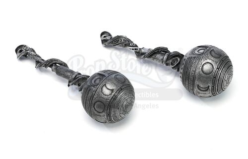 Lot # 259: The Gifted - Pair of Dawn Rattles