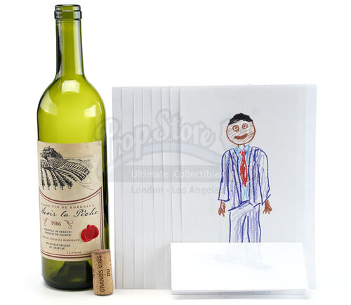 Lot # 262: The Gifted - Reeva and Quinn's Wine Bottle with Quinn's Son's Pictures
